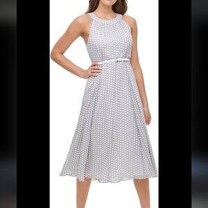 Tommy Hilfiger Belted Chiffon Midi Dress Size 16